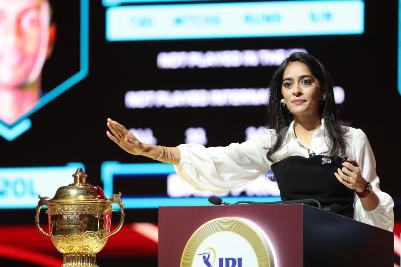 Mallika Sagar debuted as the IPL's first female auctioneer, Dubai, December 19, 2023