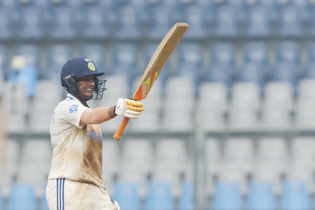 Deepti Sharma, only the second woman with fifty-plus scores in each of their first four Tests after Denise Emerson, Only Test, Mumbai, 2nd day, December 22, 2023