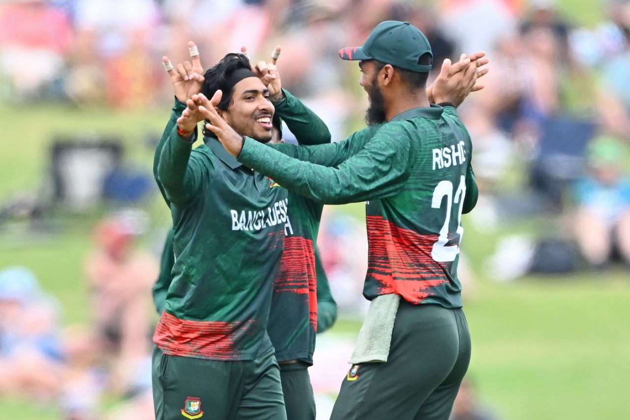 Soumya Sarkar helped clean out New Zealand's tail, New Zealand vs Bangladesh, 3rd ODI, Napier, December 23, 2023