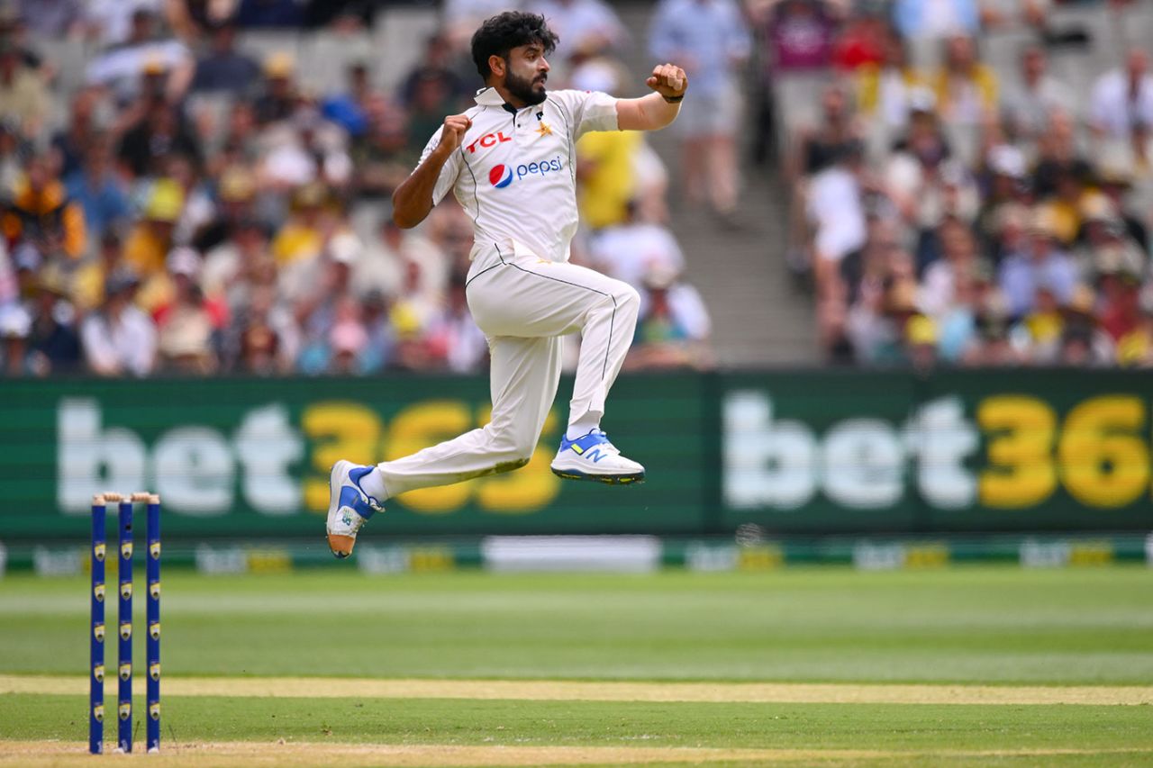 Aamer Jamal jumps for joy, Australia vs Pakistan, 2nd Test, day two, MCG, December 27, 2023