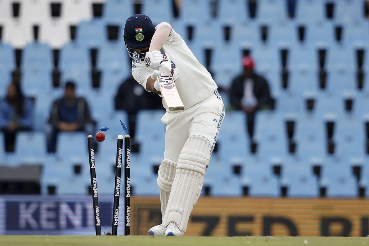 KL Rahul was the last Indian wicket to fall, cleaned up for 101, South Africa vs India, 1st Test, Centurion, 2nd day, December 27, 2023