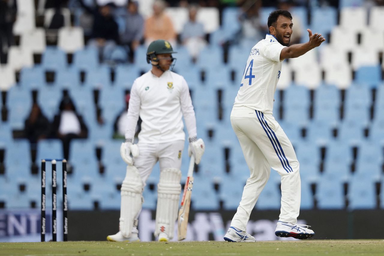 Prasidh Krishna needed the help of DRS to get his first Test wicket, South Africa vs India, 1st Test, Centurion, 2nd day, December 27, 2023