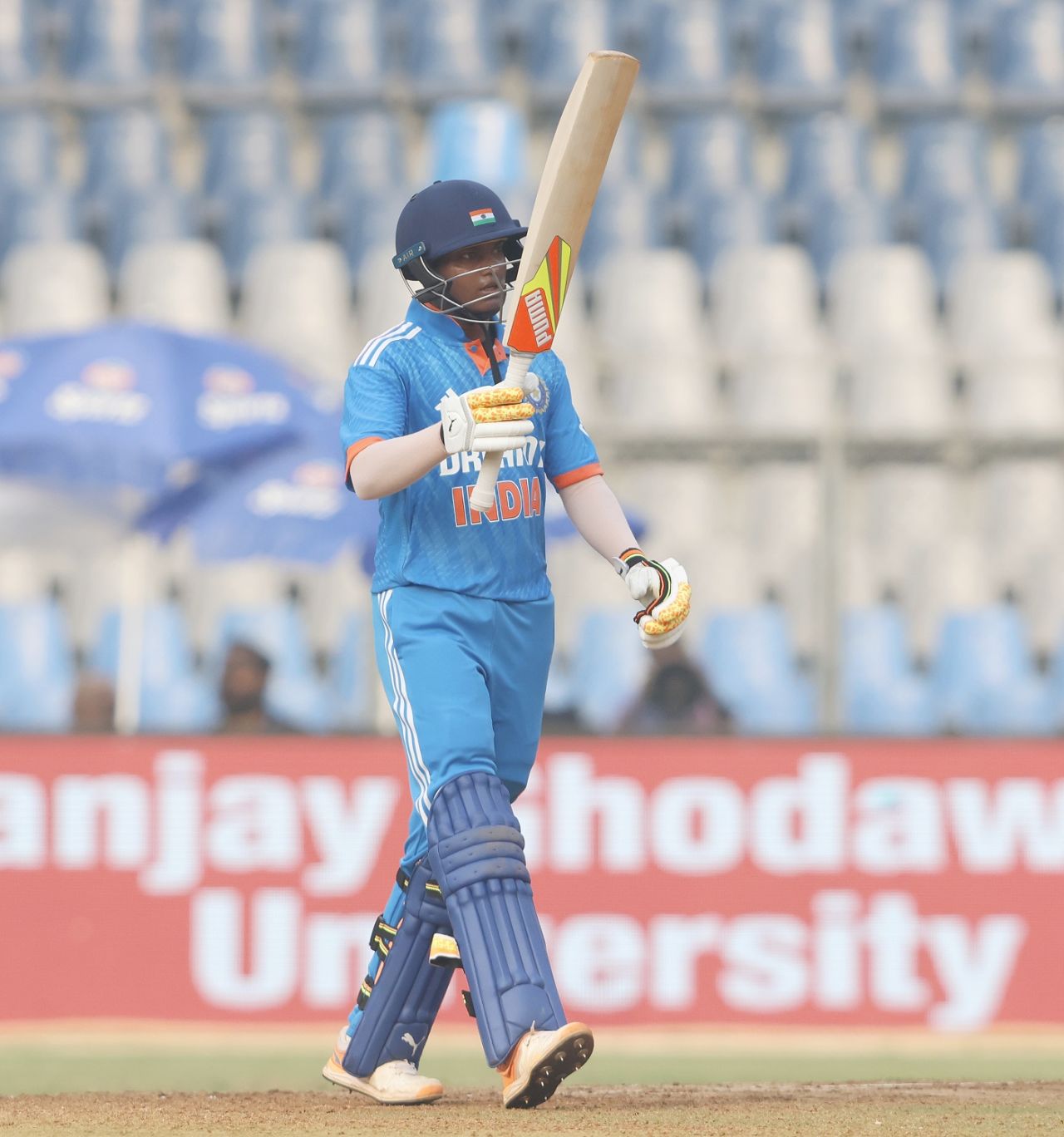 Pooja Vastrakar scored a 39-ball fifty in her unbeaten 46-ball 62, India vs Australia, 1st ODI, Mumbai, December 28, 2023