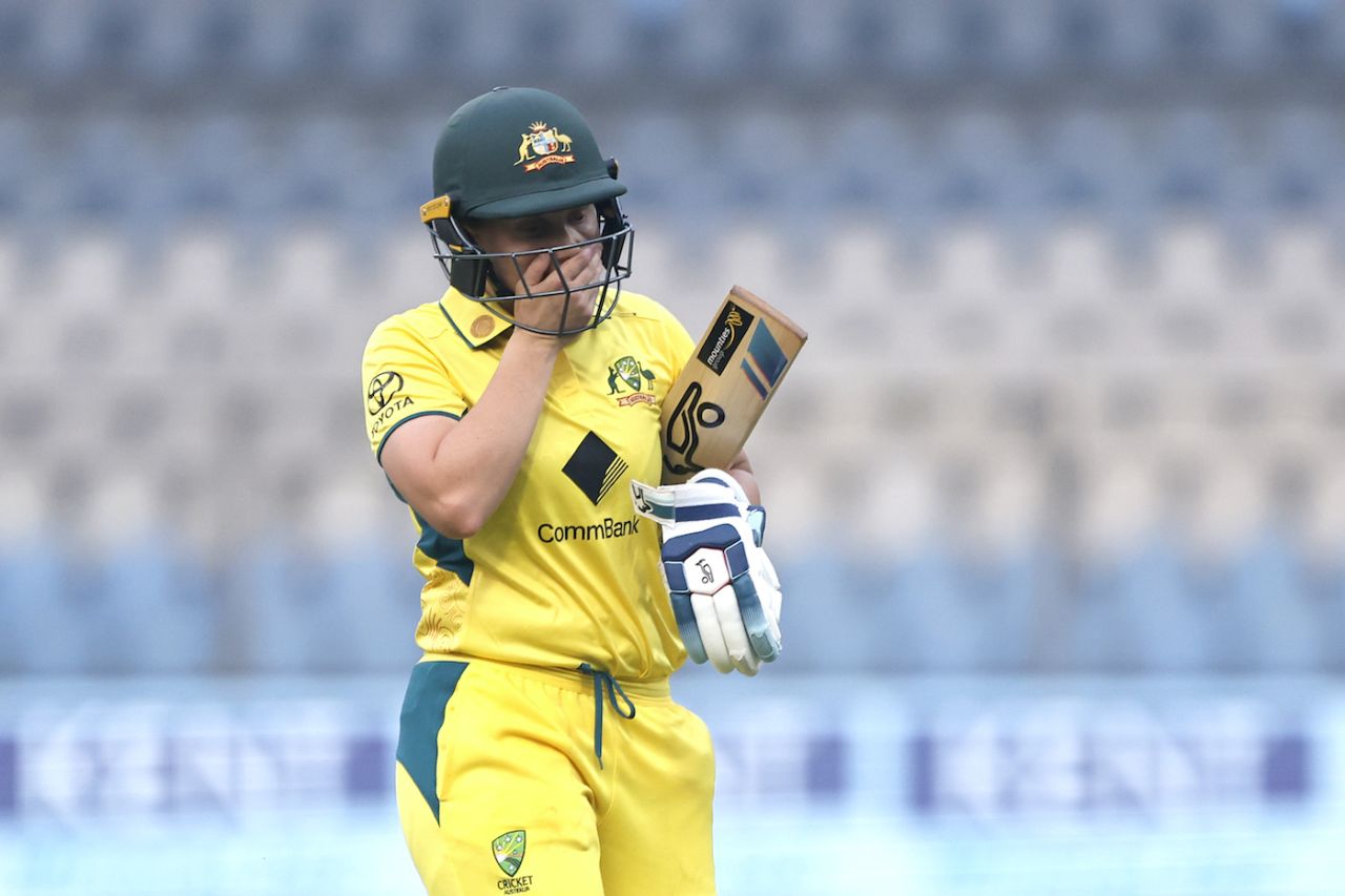 Alyssa Healy was left searching for answers after a three-ball duck, India vs Australia, 1st Women's ODI, Mumbai, December 28, 2023