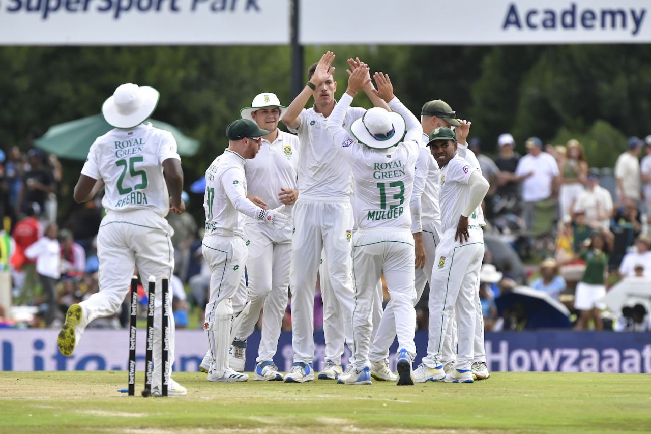 Marco Jansen got rid of Shubman Gill and Shreyas Iyer with pitched-up deliveries from around the wicket, South Africa vs India, 1st Test, Centurion, 3rd day, December 28, 2023