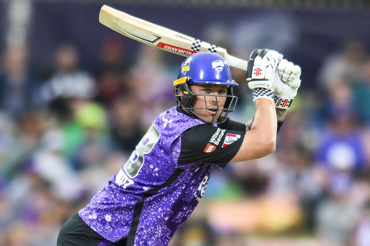 Ben McDermott led the Hobart Hurricanes chase, Hobart Hurricanes vs Sydney Thunder, BBL 2023-24, Hobart, January 1, 2024