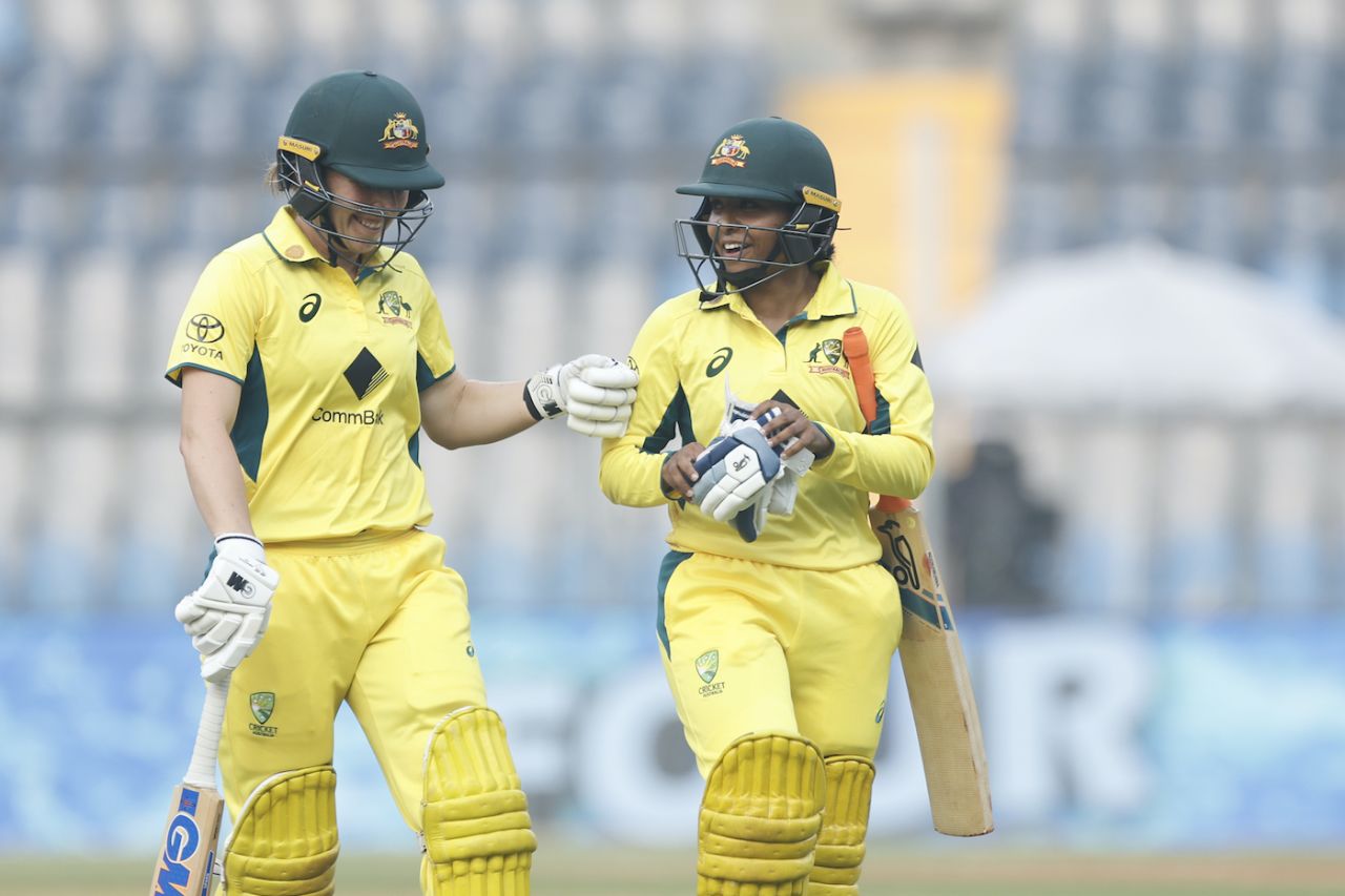 Georgia Wareham and Alana King's unbeaten 39-run stand lifted Australia to 338, India vs Australia, 3rd Women's ODI, Mumbai, January 2, 2024