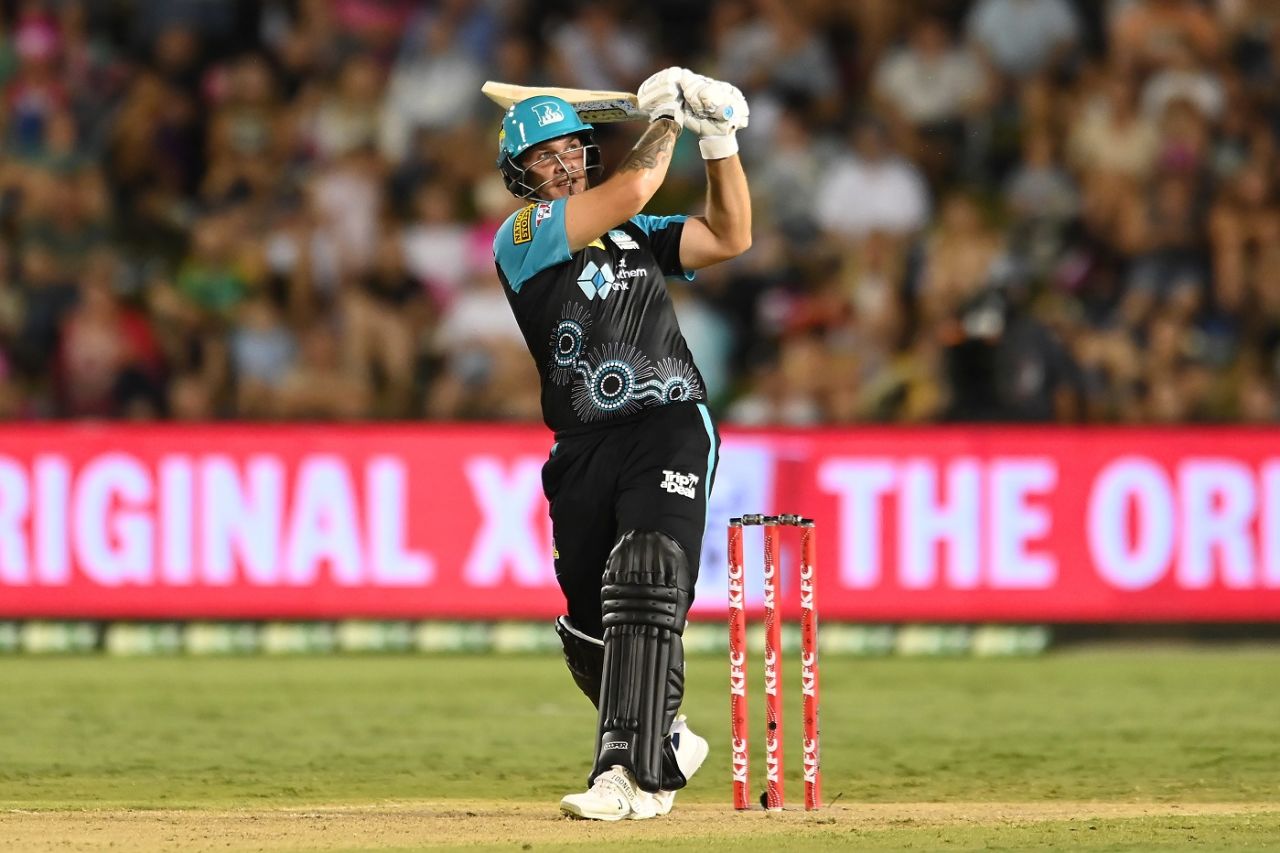 Josh Brown's 31-ball 43 kept Brisbane Heat ahead in the chase, Sydney Sixers vs Brisbane Heat, BBL 2023-24, Coffs Harbour, January 3, 2024