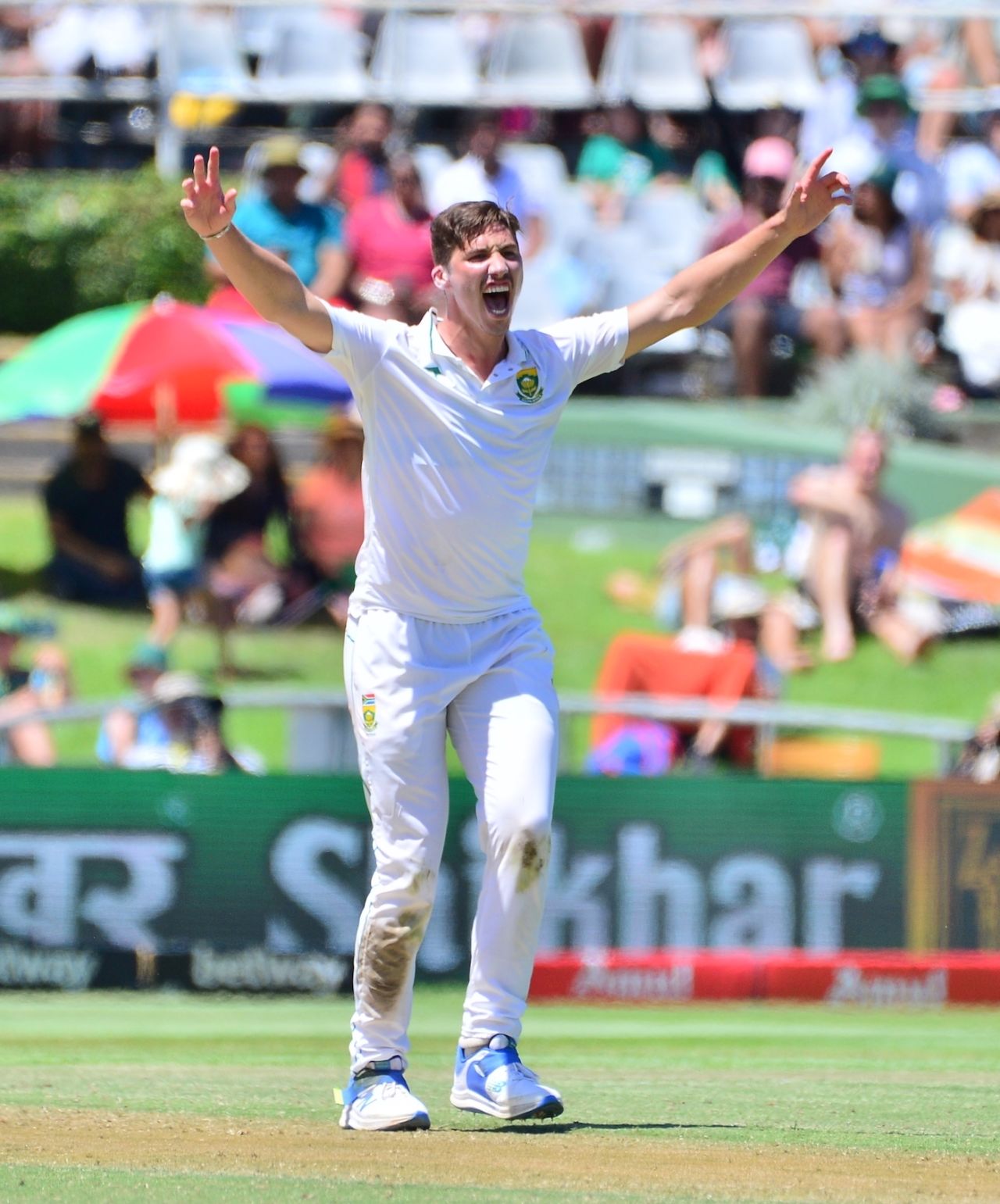Nandre Burger appeals for a wicket, South Africa vs India, 2nd Test, Cape Town, 1st day, January 3, 2024