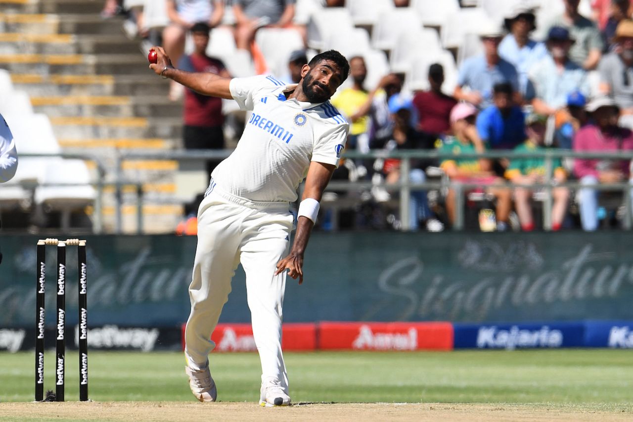 Jasprit Bumrah in delivery stride, South Africa vs India, 2nd Test, Cape Town, 2nd day, January 4, 2024