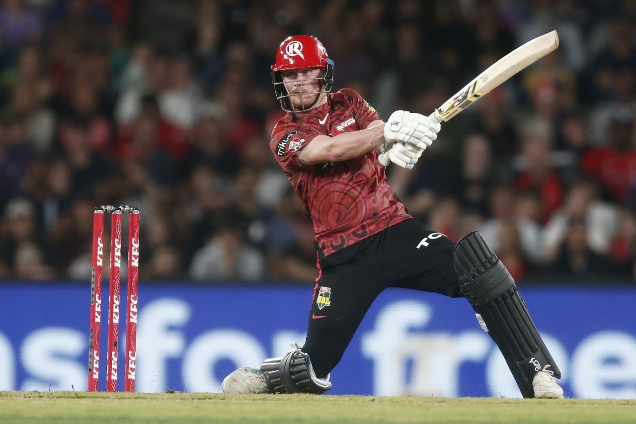 Jordan Cox top scored with 47 for Melbourne Renegades, Melbourne Renegades vs Hobart Hurricanes, BBL 13, Melbourne, January 4, 2024