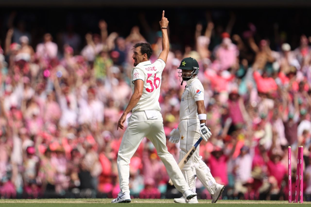 Mitchell Starc clean bowled Abdullah Shafique, Australia vs Pakistan, 3rd Test, SCG, January 5, 2024