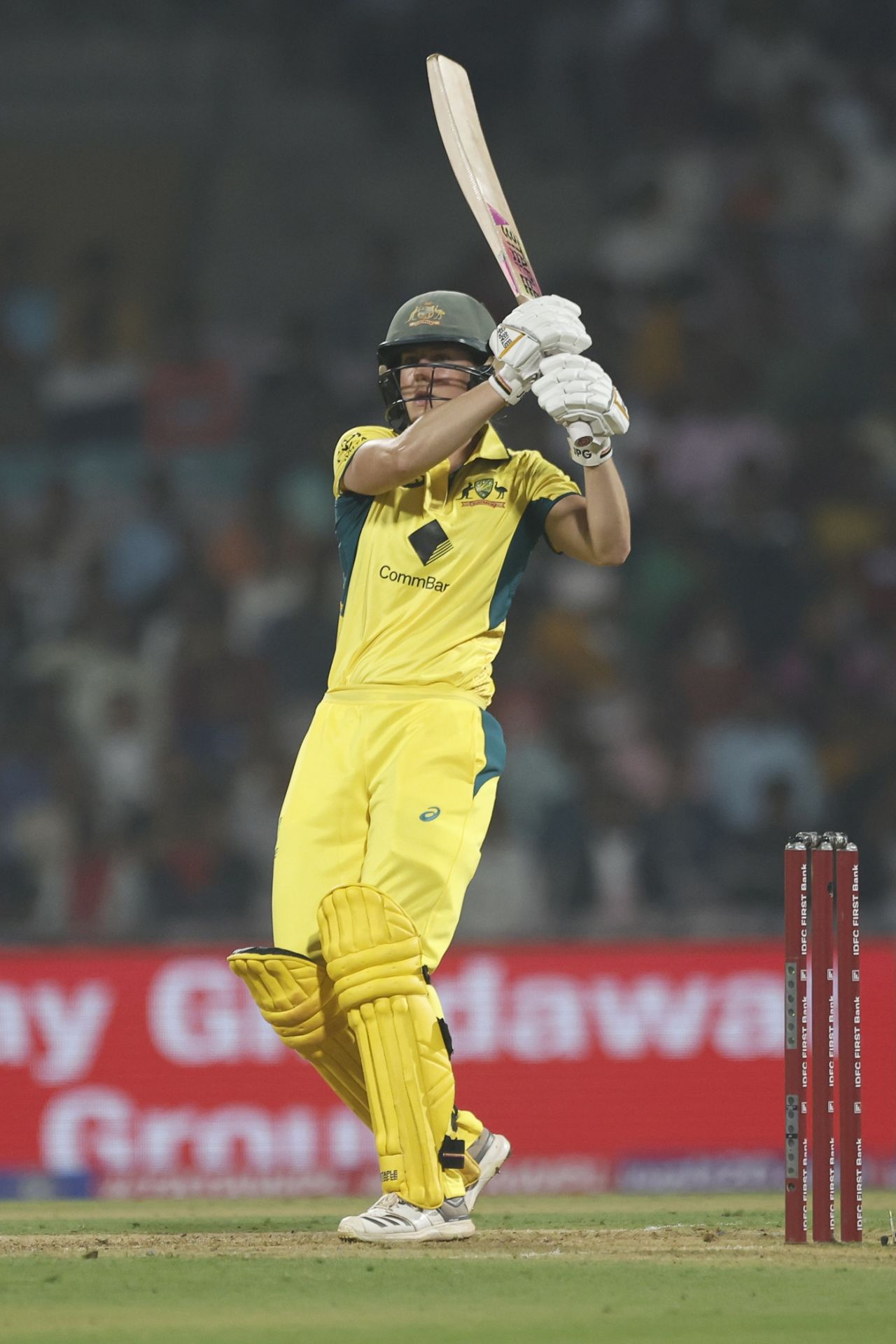 Ellyse Perry pulls for a six behind square, India vs Australia, 1st women's T20I, Navi Mumbai, January 5, 2024