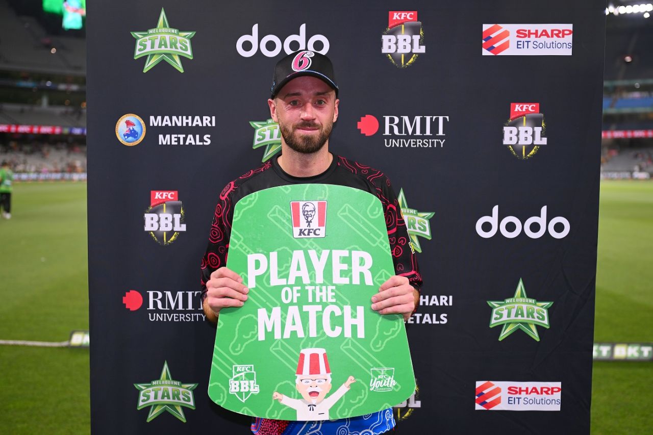 James Vince was named Player of the Match for his 79 off 57 balls, Melbourne Stars vs Sydney Sixers, BBL 2023-24, Melbourne, January 6, 2024