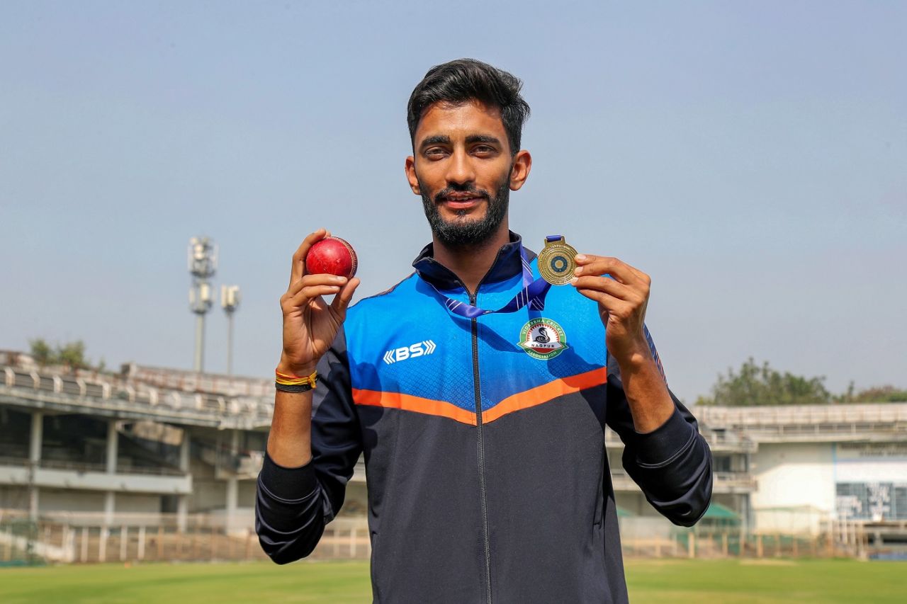 Aditya Thakare picked up seven wickets against Services, Vidarbha vs Services, Ranji Trophy, Elite Group A, Nagpur, January 8, 2024