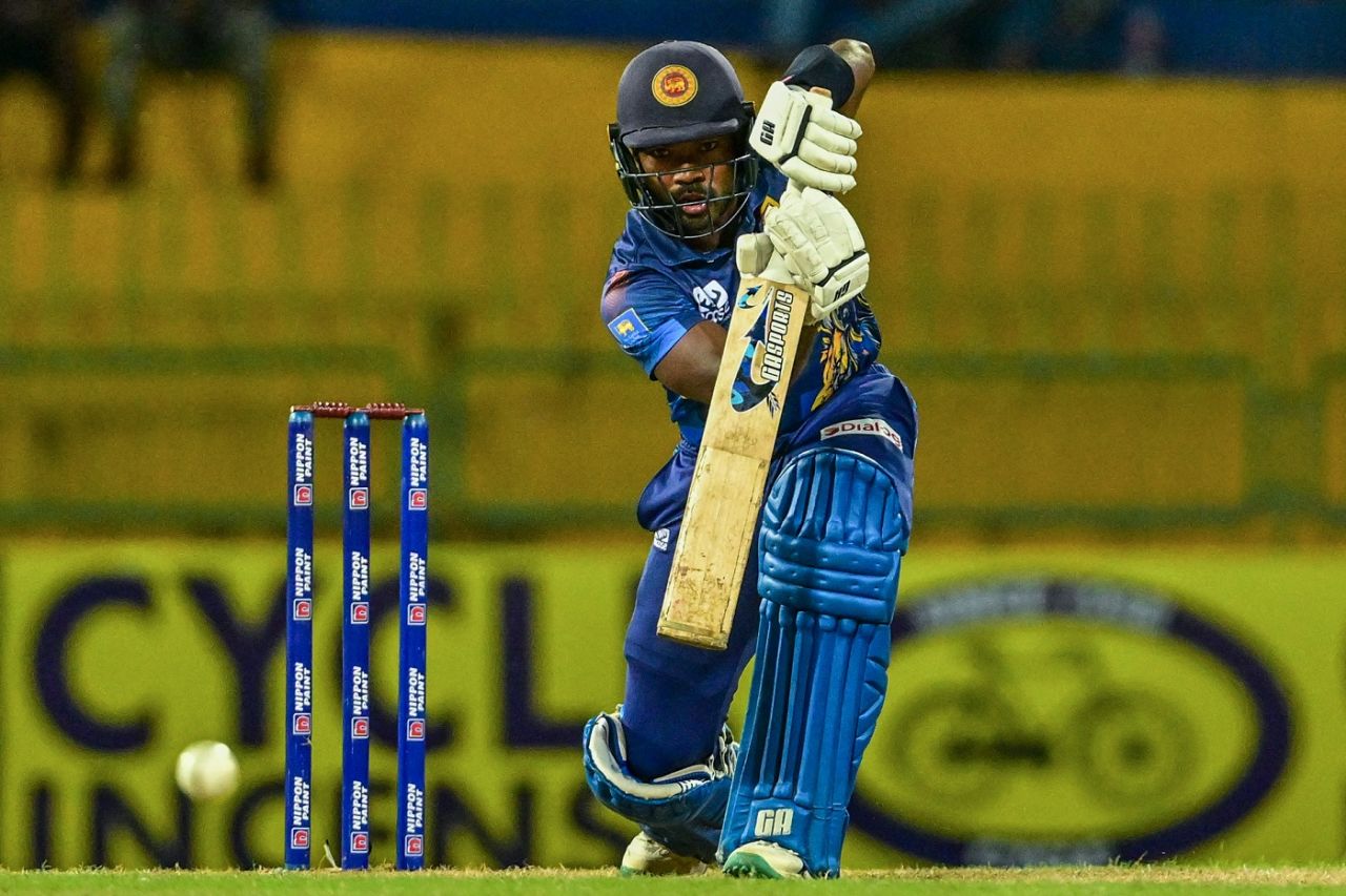 Janith Liyanage helped steady Sri Lanka after early losses, Sri Lanka vs Zimbabwe, 2nd ODI, Colombo, January 8, 2024
