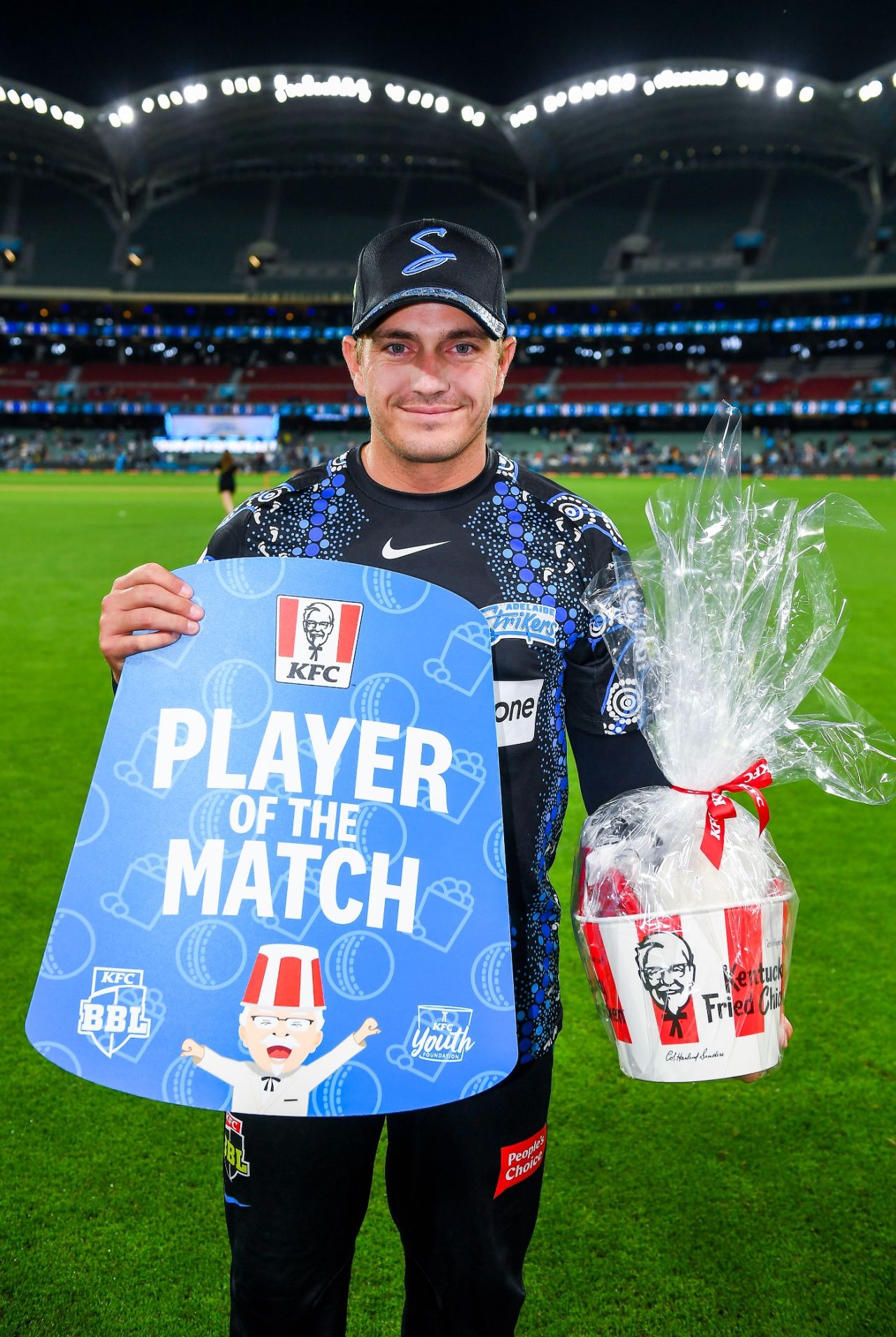 Cameron Boyce picked up 2 for 13 from his four overs, Adelaide Strikers vs Hobart Hurricanes, BBL 2023-24, Adelaide, January 9, 2024