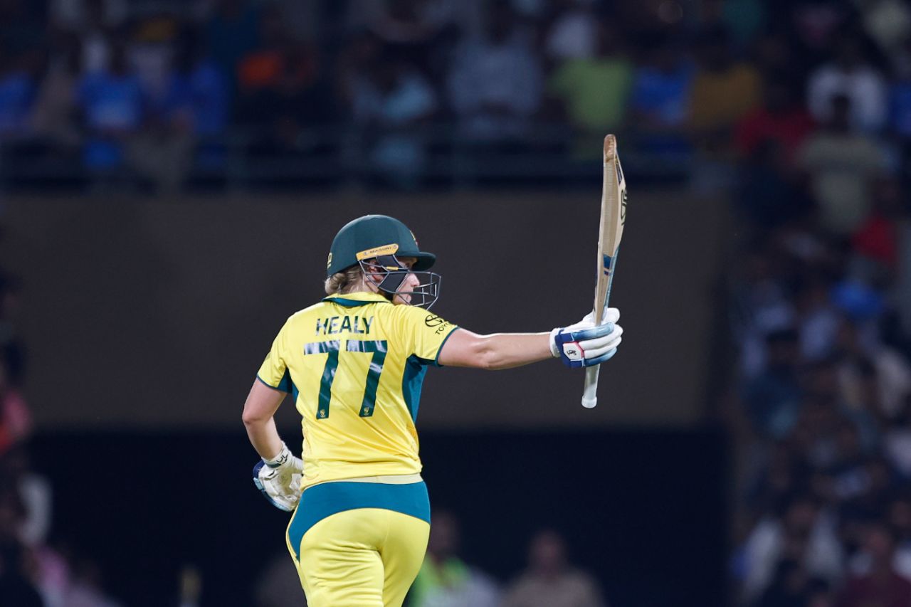 Alyssa Healy waltzed to a fifty off 34 balls, India vs Australia, 3rd Women's T20I, Mumbai, DY Patil Sports Academy, January 9, 2024