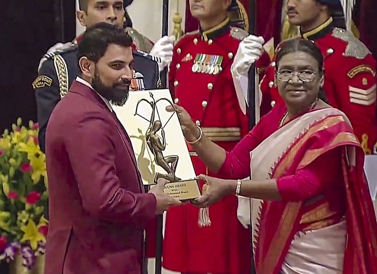 Mohammed Shami was the recipient of the Arjuna Award, India's second-highest sporting honour, Delhi, January 9, 2024
