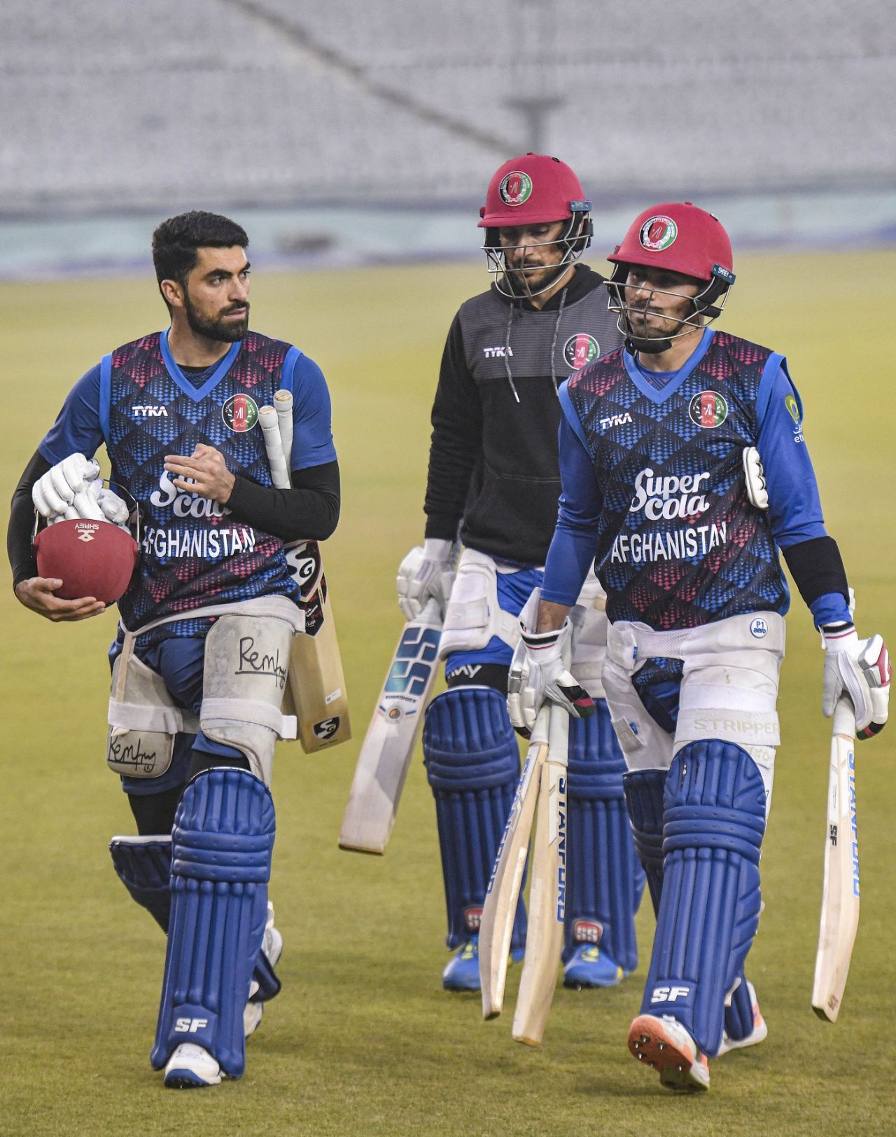 Ibrahim Zadran, Rahmat Shah and Rahmanullah Gurbaz train, Mohali, January 9, 2024