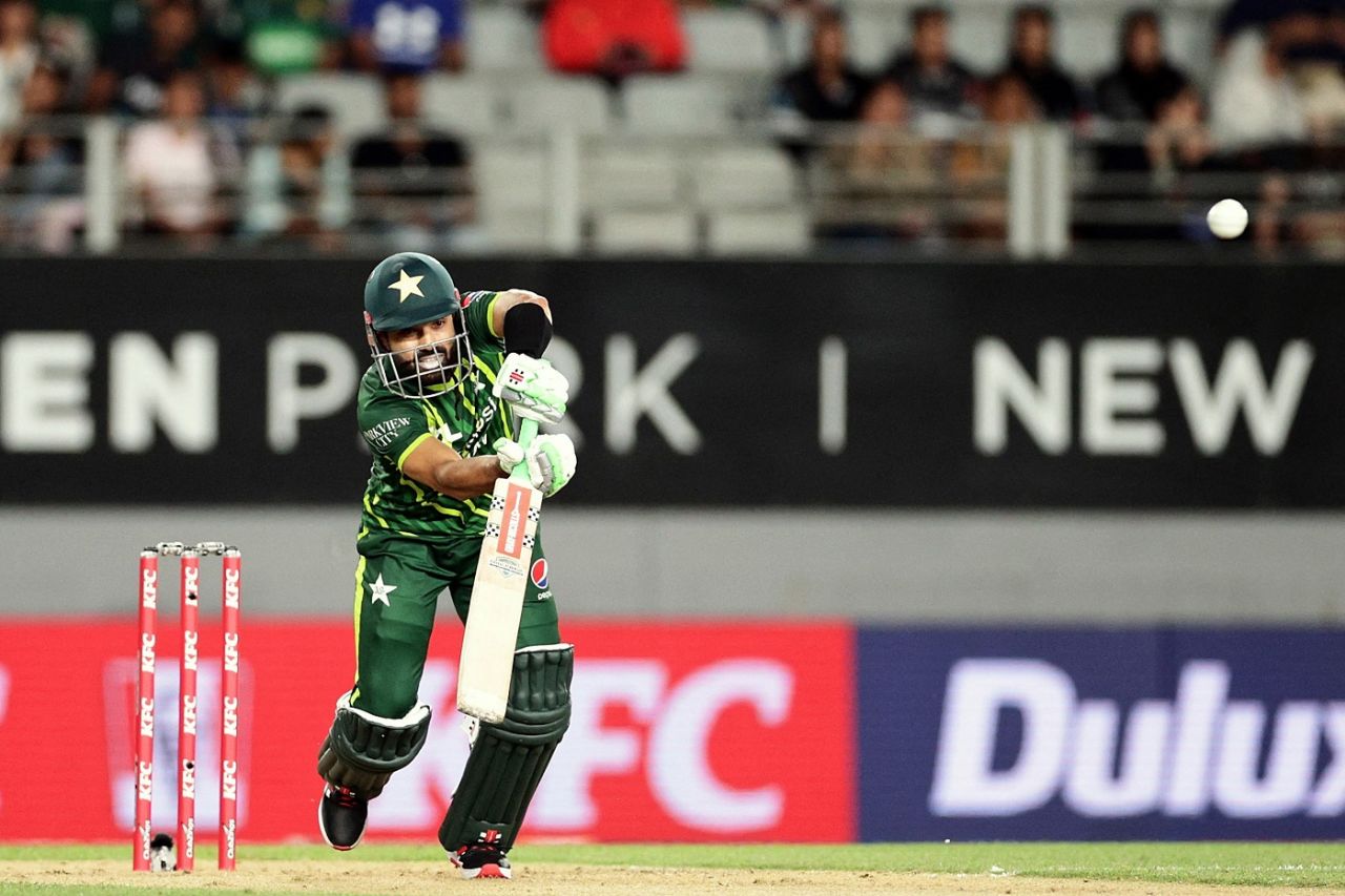 Mohammad Rizwan started briskly in chase of 227, New Zealand vs Pakistan, 1st T20I, Auckland, January 12, 2024
