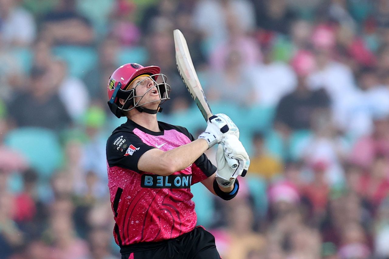 Steven Smith top-edged his first ball, Sydney Sixers vs Sydney Thunder, BBL, SCG, January 12, 2024