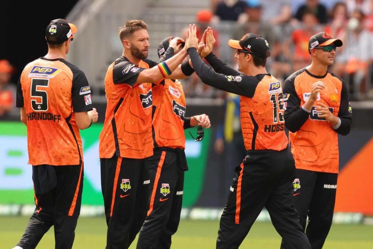 Andrew Tye took 4 for 14, Perth Scorchers vs Brisbane Heat, BBL, Optus Stadium, January 13, 2024