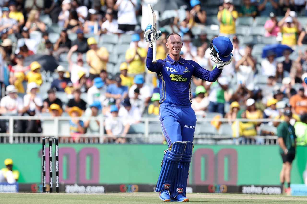Rassie van der Dussen made 104 off 50 deliveries, Joburg Super Kings vs MI Cape Town, SA 20, Johannesburg, January 13, 2024