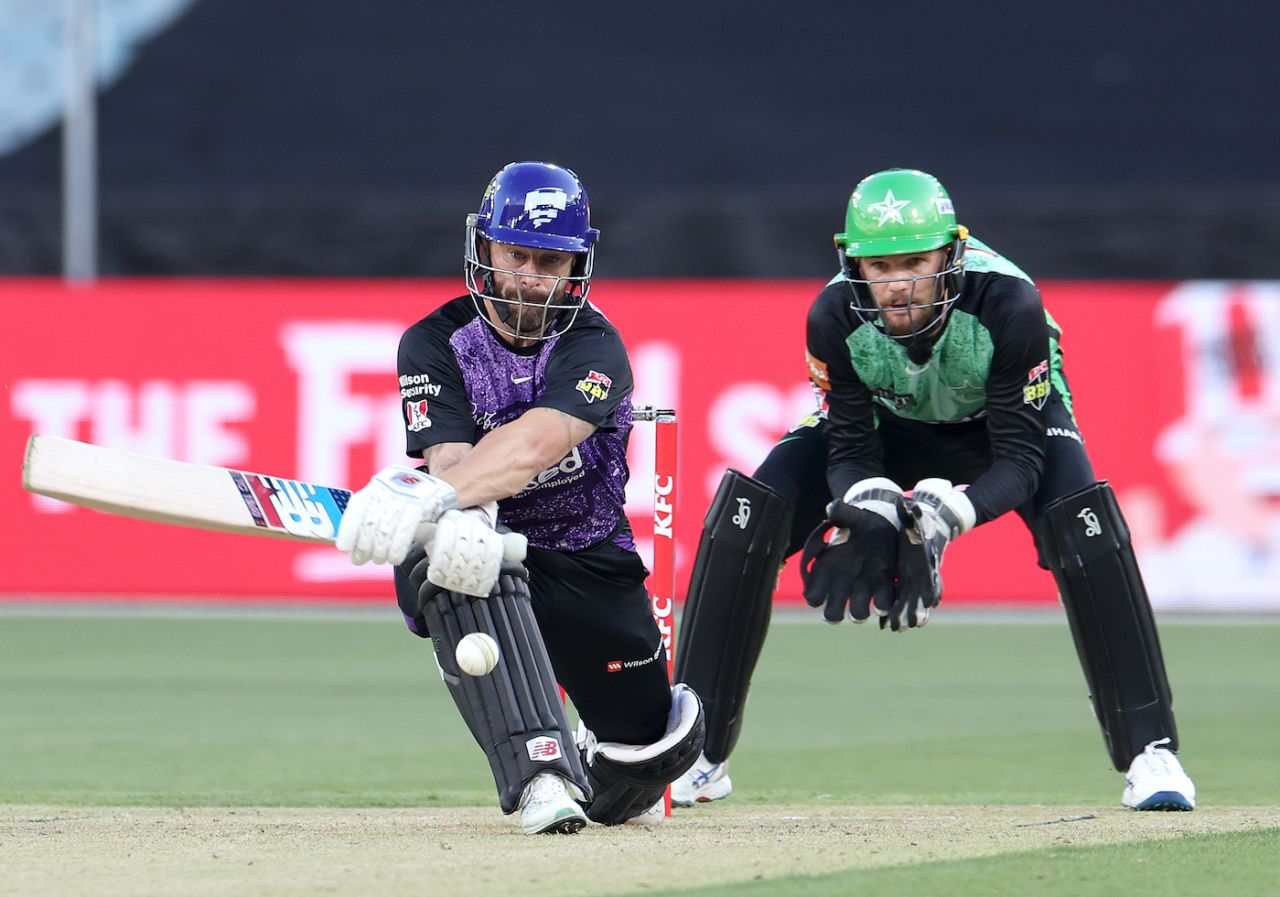 Matthew Wade registered 63 off 41 to cap off the season, Melbourne Stars vs Hobart Hurricanes, BBL, Melbourne Cricket Ground, January 15, 2024