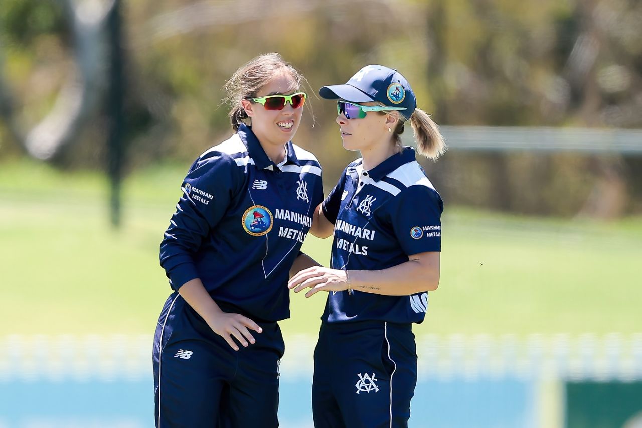 Ella Hayward and Sophie Molineux shared six wickets, Victoria vs ACT, WNCL 2023-24, Melbourne, January 16, 2024