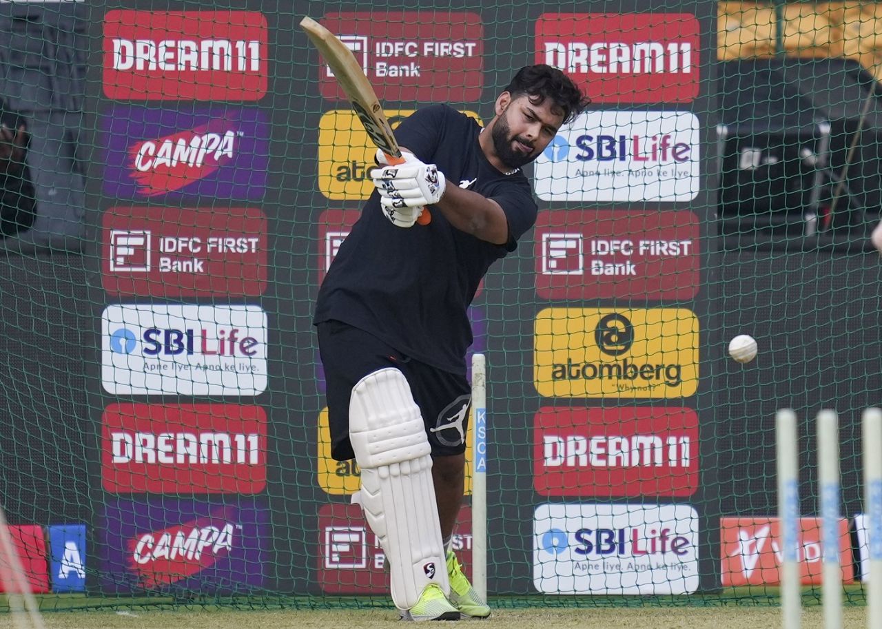 A sight for the sore eyes: Rishabh Pant back in the nets, Bengaluru, January 16, 2024