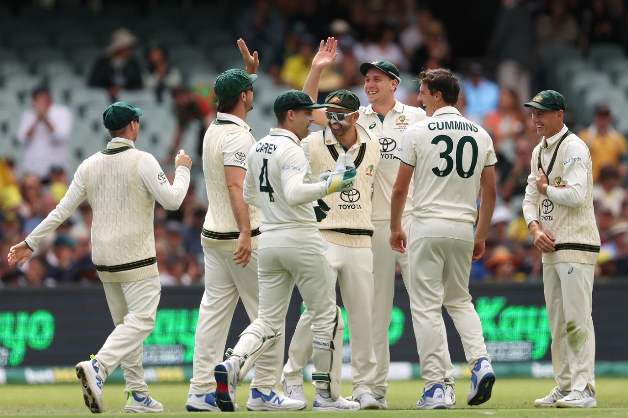Pat Cummins and Cameron Green combined to dismiss Tagenarine Chanderpaul, Australia vs West Indies, 1st Test, Adelaide, first day January 17, 2024