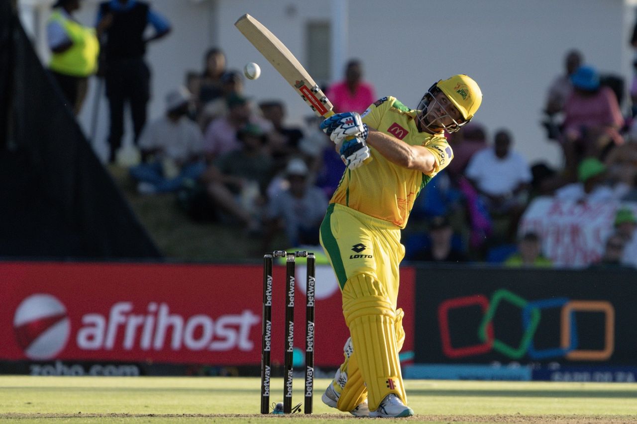 Leus du Plooy hit 71 out of the total of 134, Paarl Royals vs Joburg Super Kings, Paarl, SA20, January 17, 2024