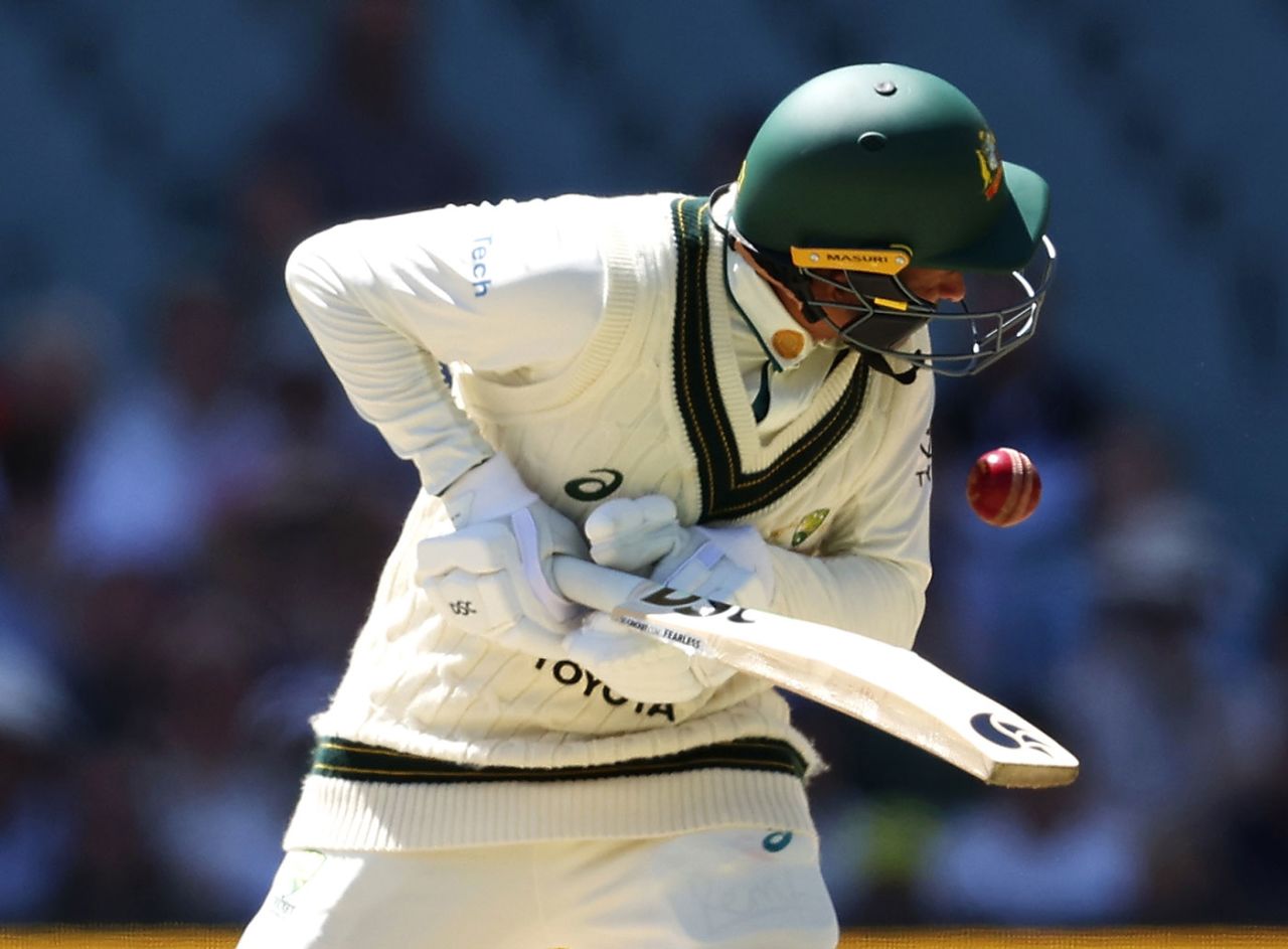 Usman Khawaja was struck by a short ball from Shamar Joseph, Australia vs West Indies, 1st Test, Adelaide, 3rd day, January 19, 2024