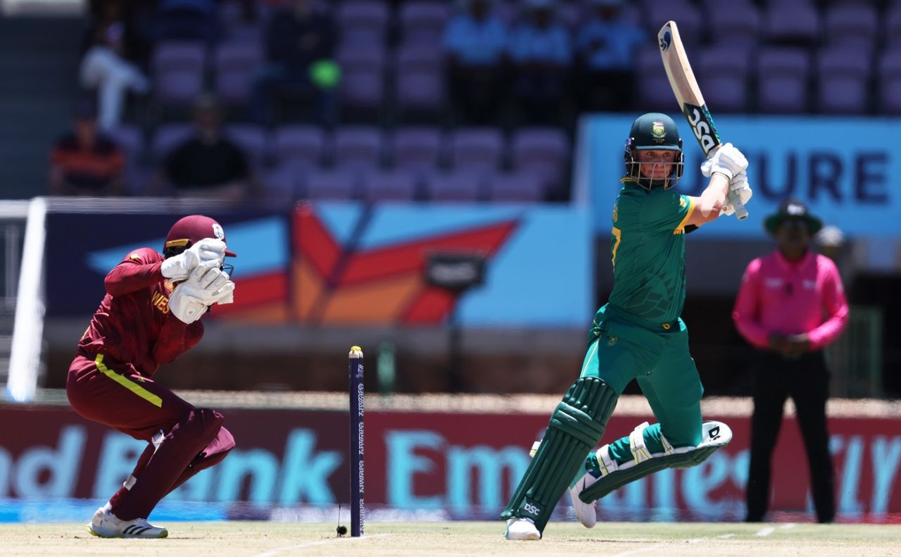 Dewan Marais top-scored for South Africa with 65 in their opener, South Africa vs West Indies, Under-19 men's World Cup, Group B, Potchefstroom, January 19, 2024