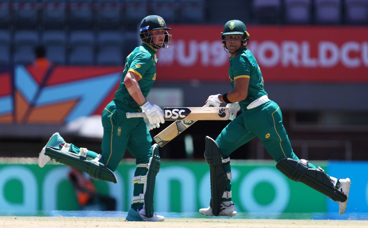 Dewan Marais and Juan James shared a crucial 131-run stand for the seventh wicket, South Africa vs West Indies, Under-19 men's World Cup, Group B, Potchefstroom, January 19, 2024