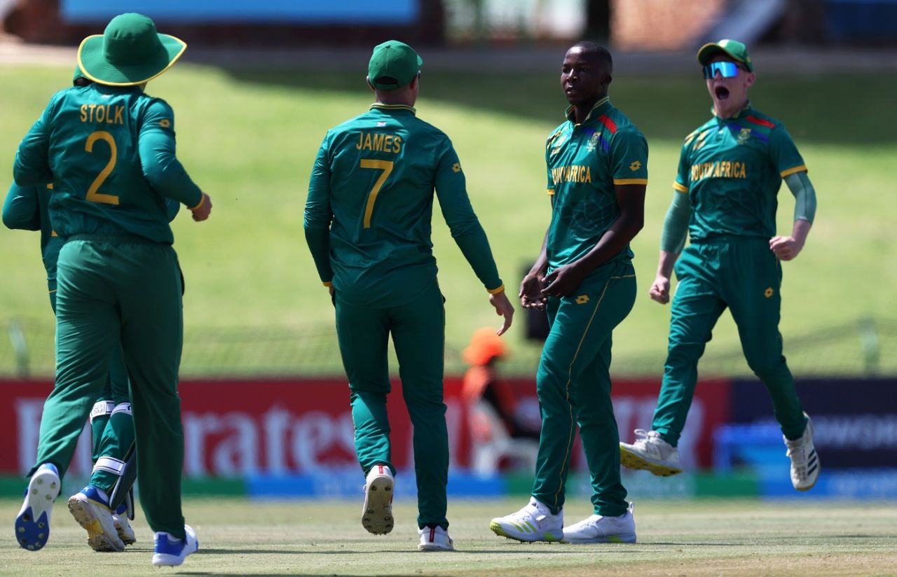 Kwena Maphaka struck thrice in his first two overs, South Africa vs West Indies, Under-19 men's World Cup, Group B, Potchefstroom, January 19, 2024