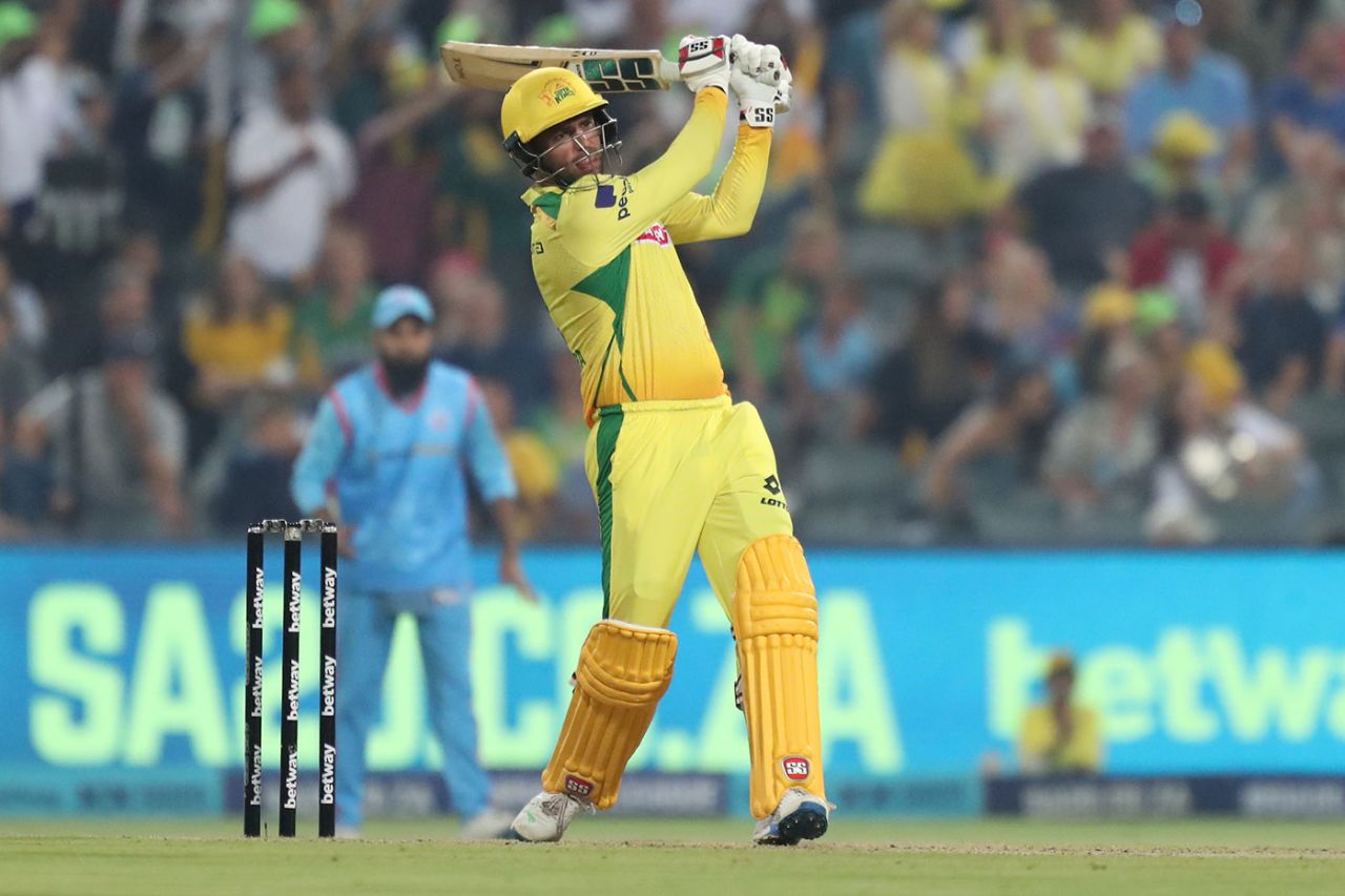 Donovan Ferreira blasted Super Kings across the line, Joburg Super Kings vs Pretoria Capitals, Johannesburg, SA20, January 20, 2024