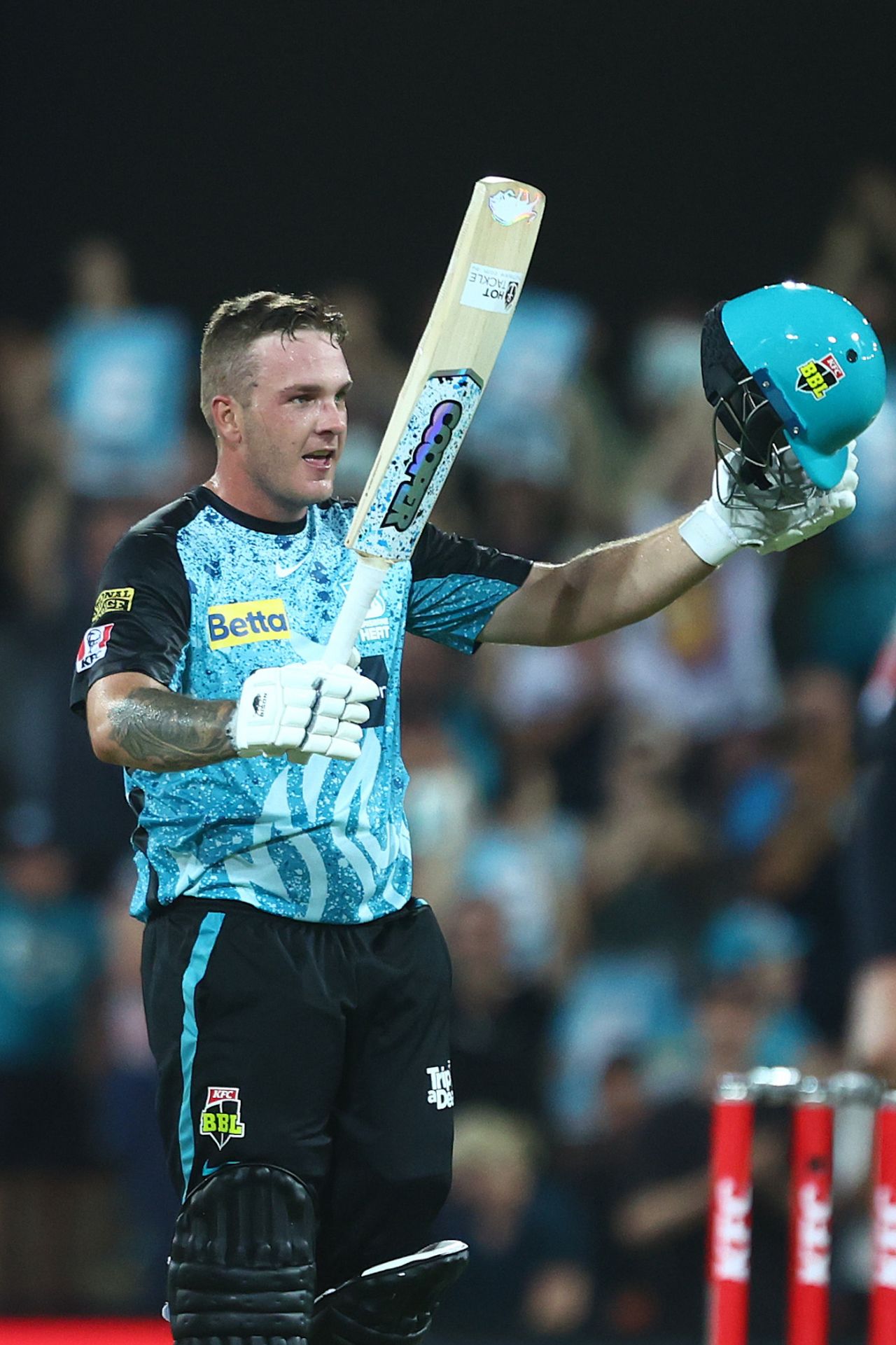 Josh Brown brought up his century off just 41 balls, Adelaide Strikers vs Brisbane Heat, BBL Challenger, Carrara, January 22, 2024