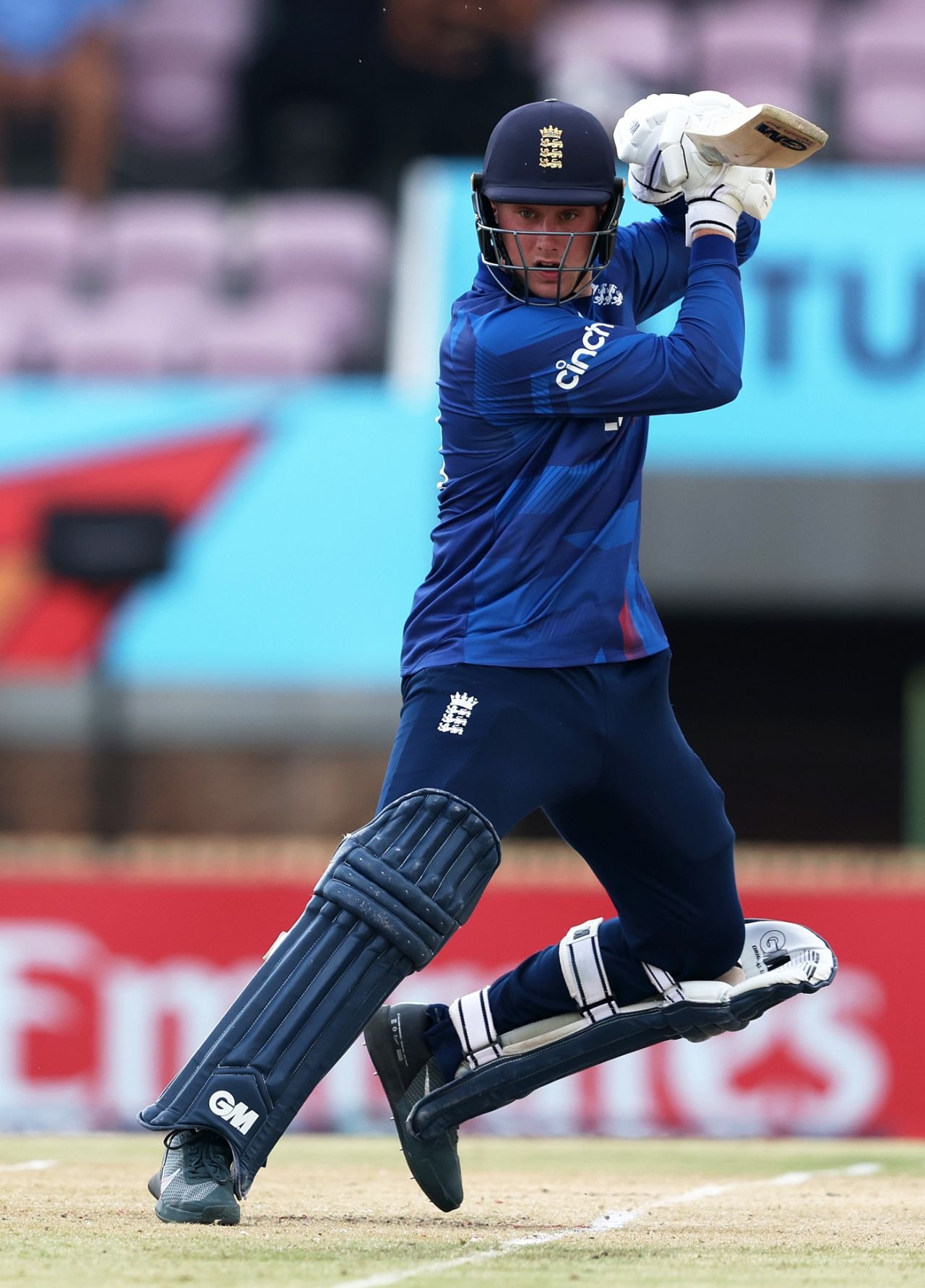 Noah Thain punches off the back foot, South Africa vs England, U19 World Cup, Potchefstroom, January 23, 2024