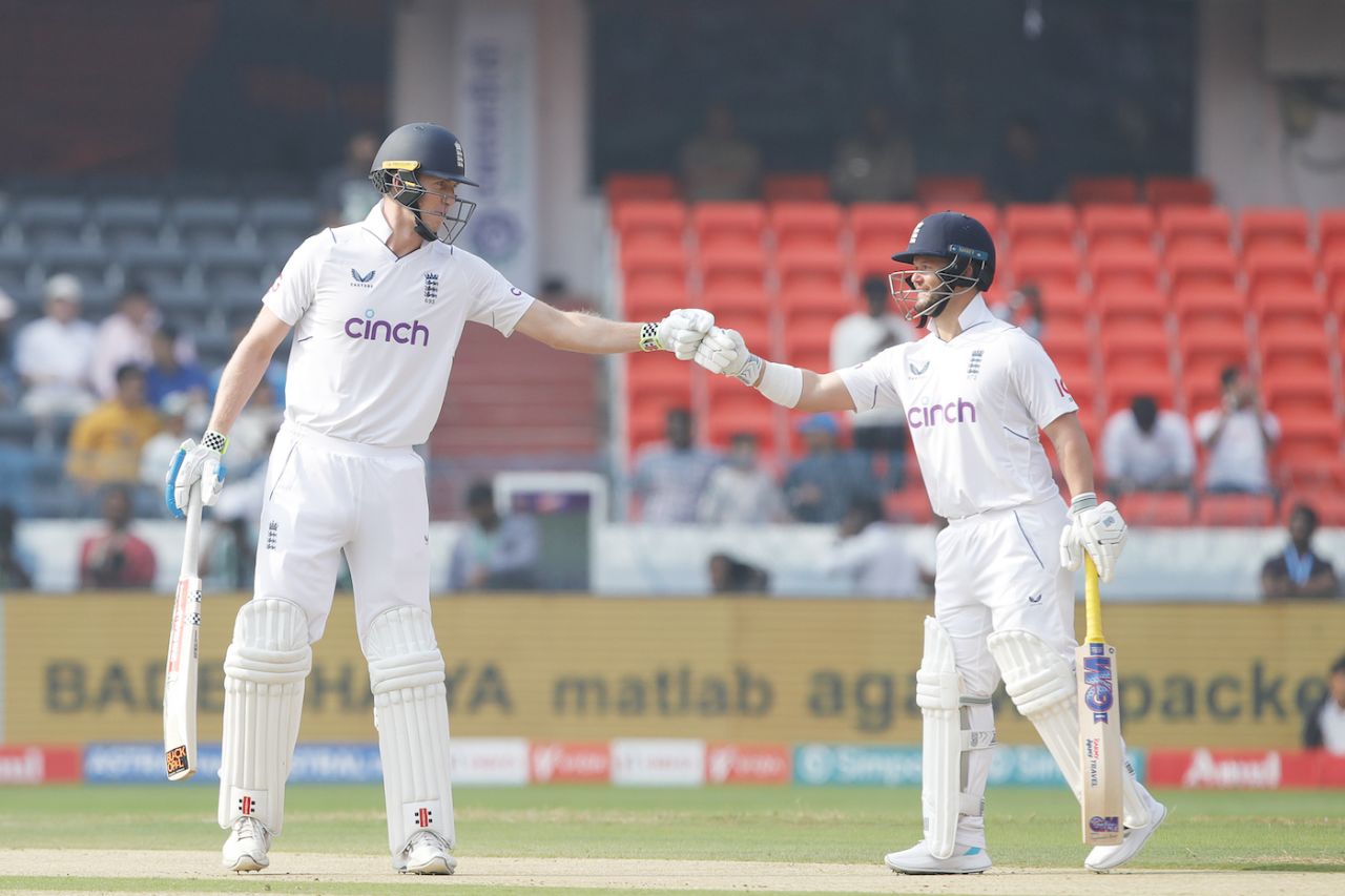 Zak Crawley and Ben Duckett put up a half-century stand for the first wicket, India vs England, 1st Test, Hyderabad, 1st day, January 25, 2024
