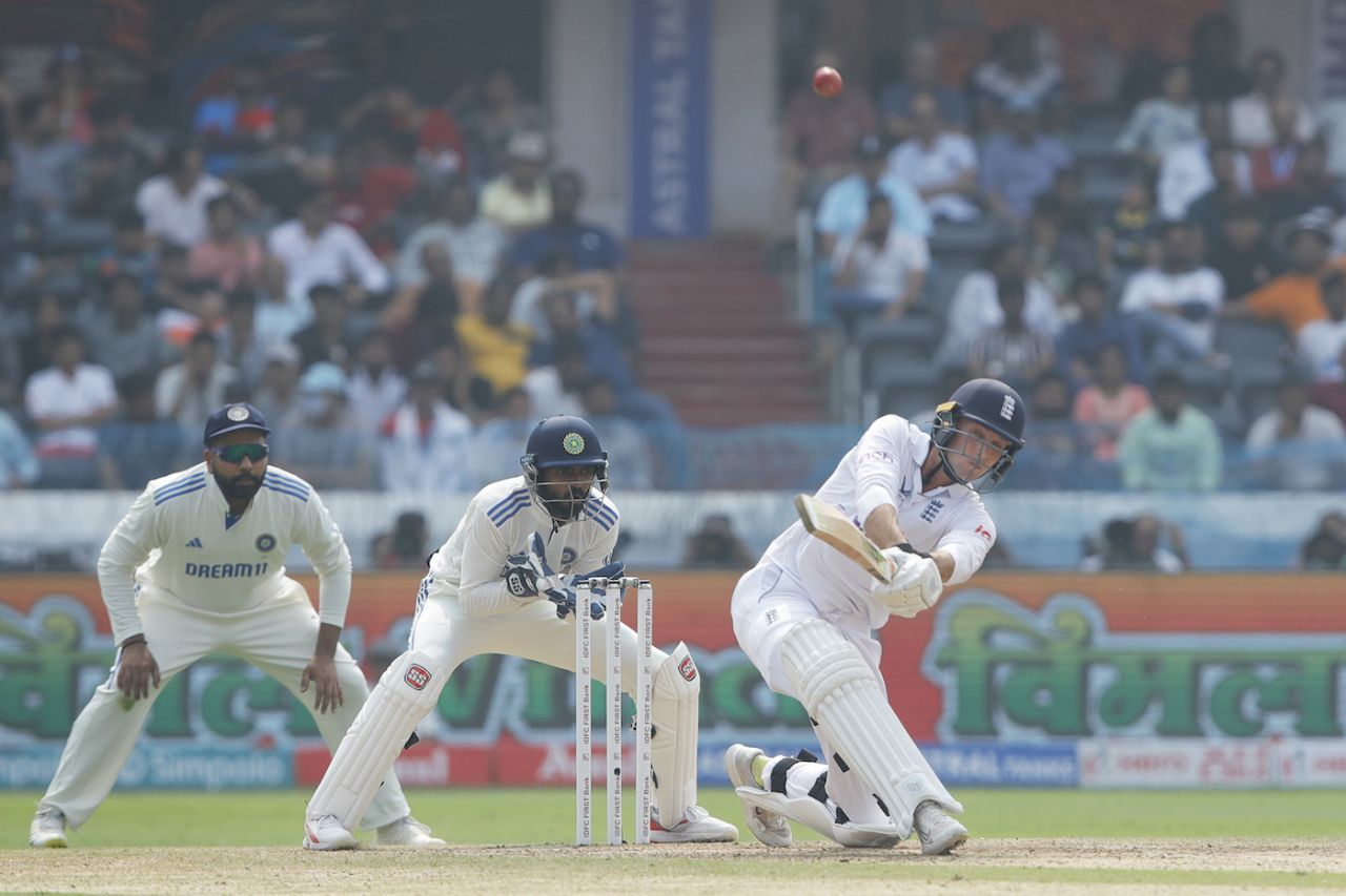 Debutant Tom Hartley hit the first six of the series, India vs England, 1st Test, Hyderabad, 1st day, January 25, 2024