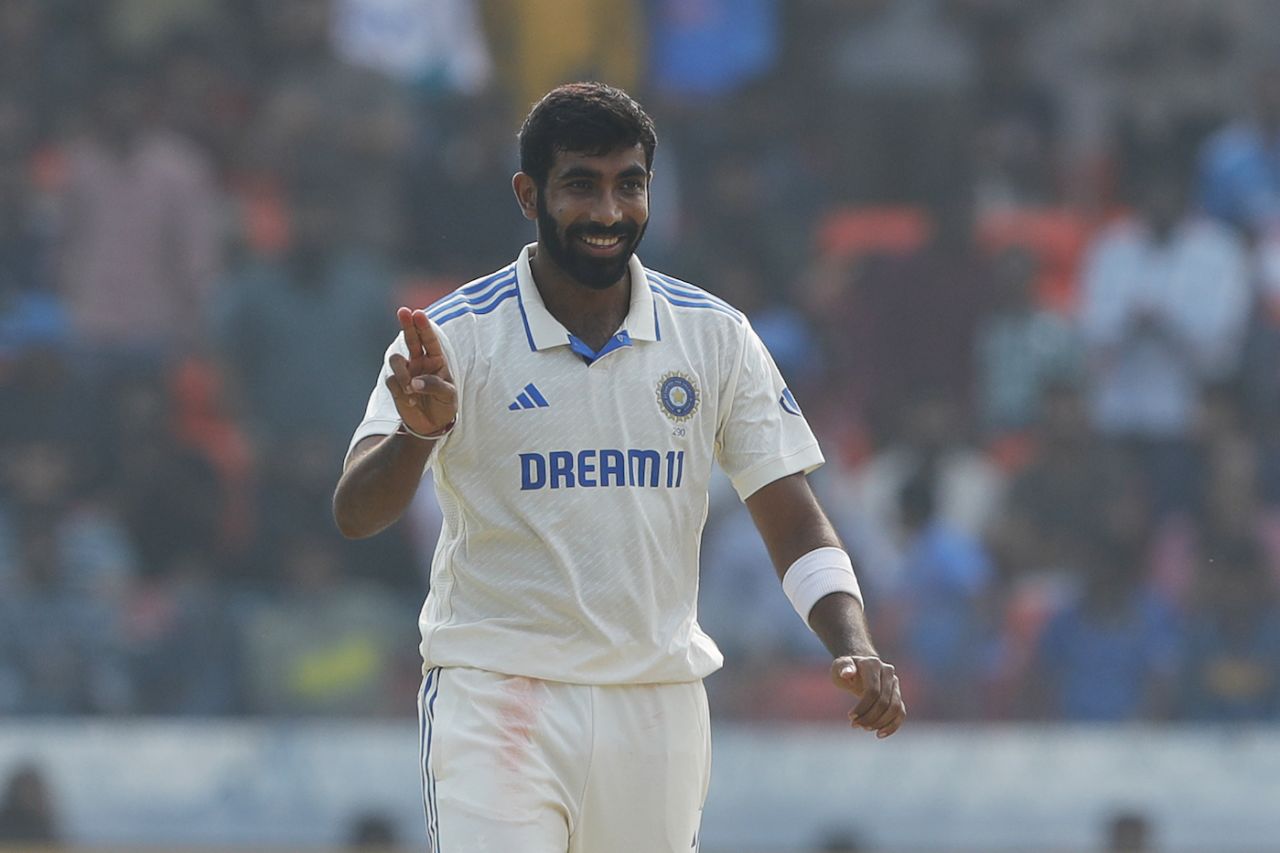 Jasprit Bumrah celebrates the wicket of Ben Stokes, India vs England, 1st Test, Hyderabad, 1st day, January 25, 2024