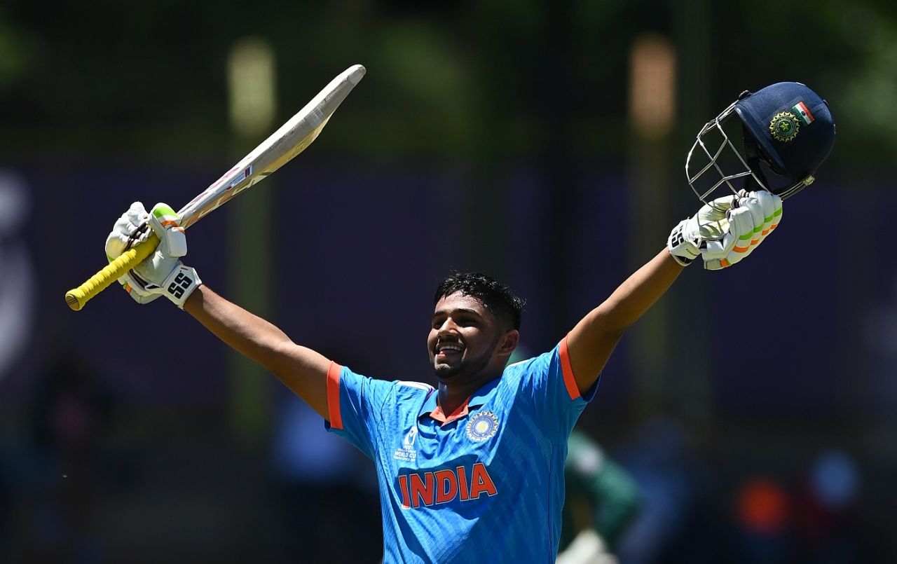 Musheer Khan changed gears towards the end to finish with 118, India vs Ireland, Under-19 Men's World Cup, Bloemfontein, January 25, 2024