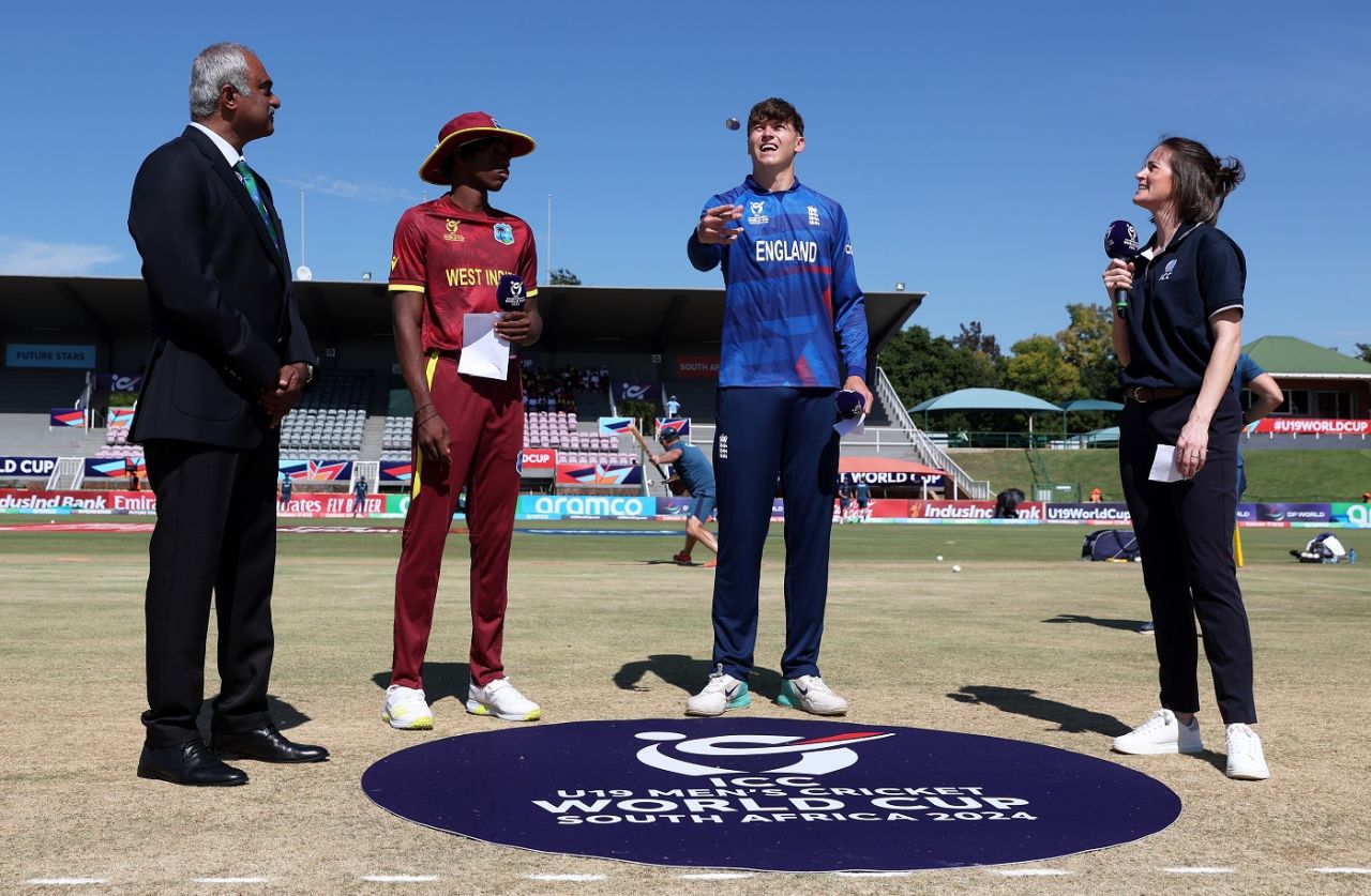 West Indies captain Stephan Pascal won the toss and elected to field against England, England vs West Indies, U19 World Cup, Potchefstroom, January 26, 2024