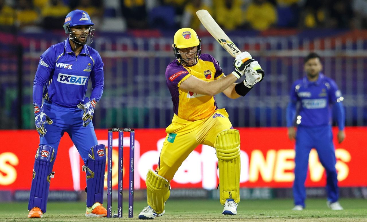 Martin Guptill was substituted in for Sharjah Warriors' chase, Sharjah Warriors vs MI Emirates, ILT20 2024, Sharjah, January 26, 2024