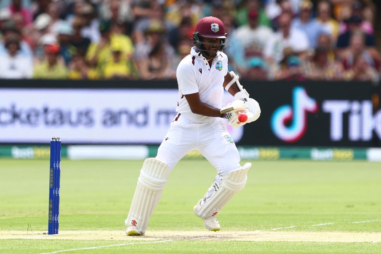 Kraigg Brathwaite started the day watchfully, Australia vs West Indies, 2nd Test, Brisbane, 3rd day, January 27, 2024