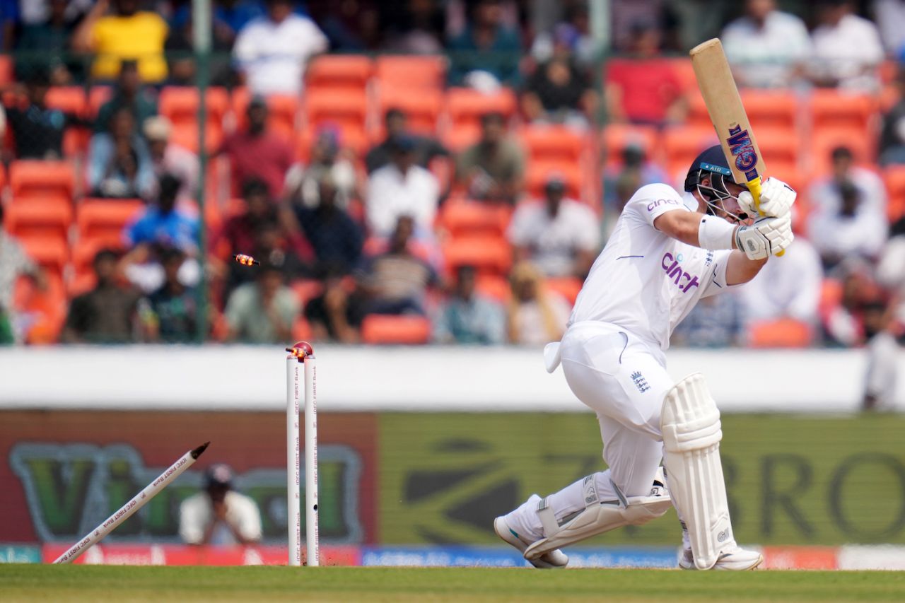 Ben Duckett loses his off stump to Jasprit Bumrah, India vs England, 1st Test, Hyderabad, 3rd day, January 27, 2024