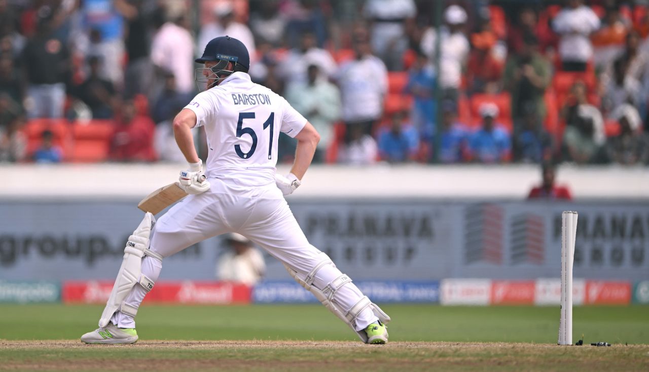 Jonny Bairstow offered no shot and was bowled, India vs England, 1st Test, Hyderabad, 3rd day, January 27, 2024