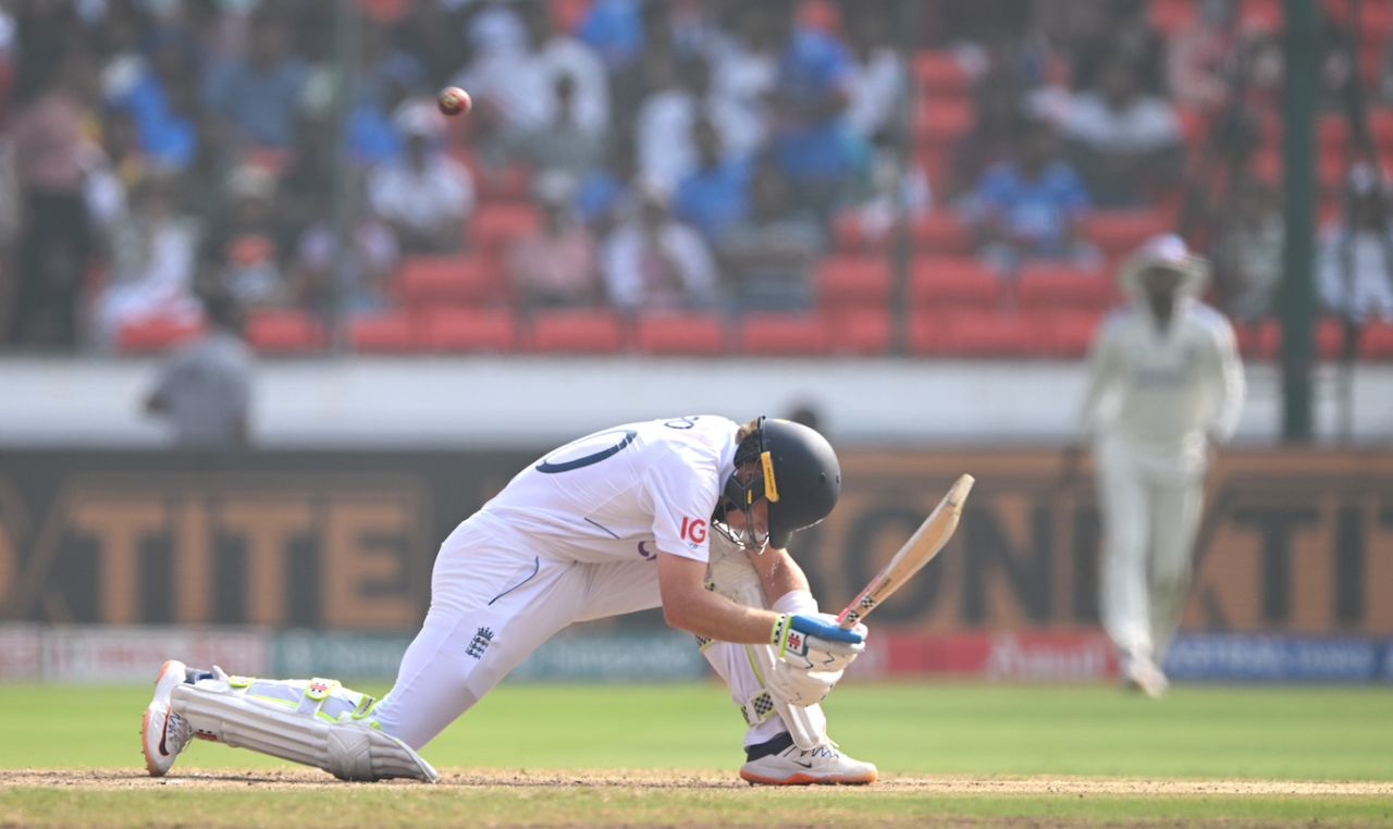 Ollie Pope also used the scoop from his array of strokes, India vs England, 1st Test, Hyderabad, 4th day, January 28, 2024
